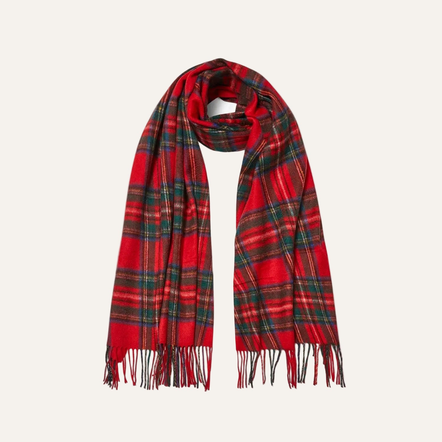 Pure Cashmere Stole | Royal Stewart Red | The Cashmere Choice