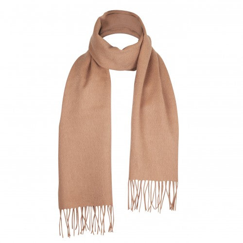 Camel Beige Lambswool Scarf | buy at The Cashmere Choice | London