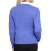 Ladies Cornflower Blue Cashmere Round Neck Jumper | Back | Shop at The Cashmere Choice | London