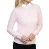Ladies Pink Cashmere Round Neck Sweater | Front | Shop at The Cashmere Choice | London