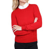 Ladies Red Cashmere Round Neck Jumper | Front | Shop at The Cashmere Choice | London