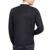 Cashmere Cardigan Mens in Black | Back