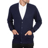 Cashmere Cardigan Mens in  Navy Blue | Front