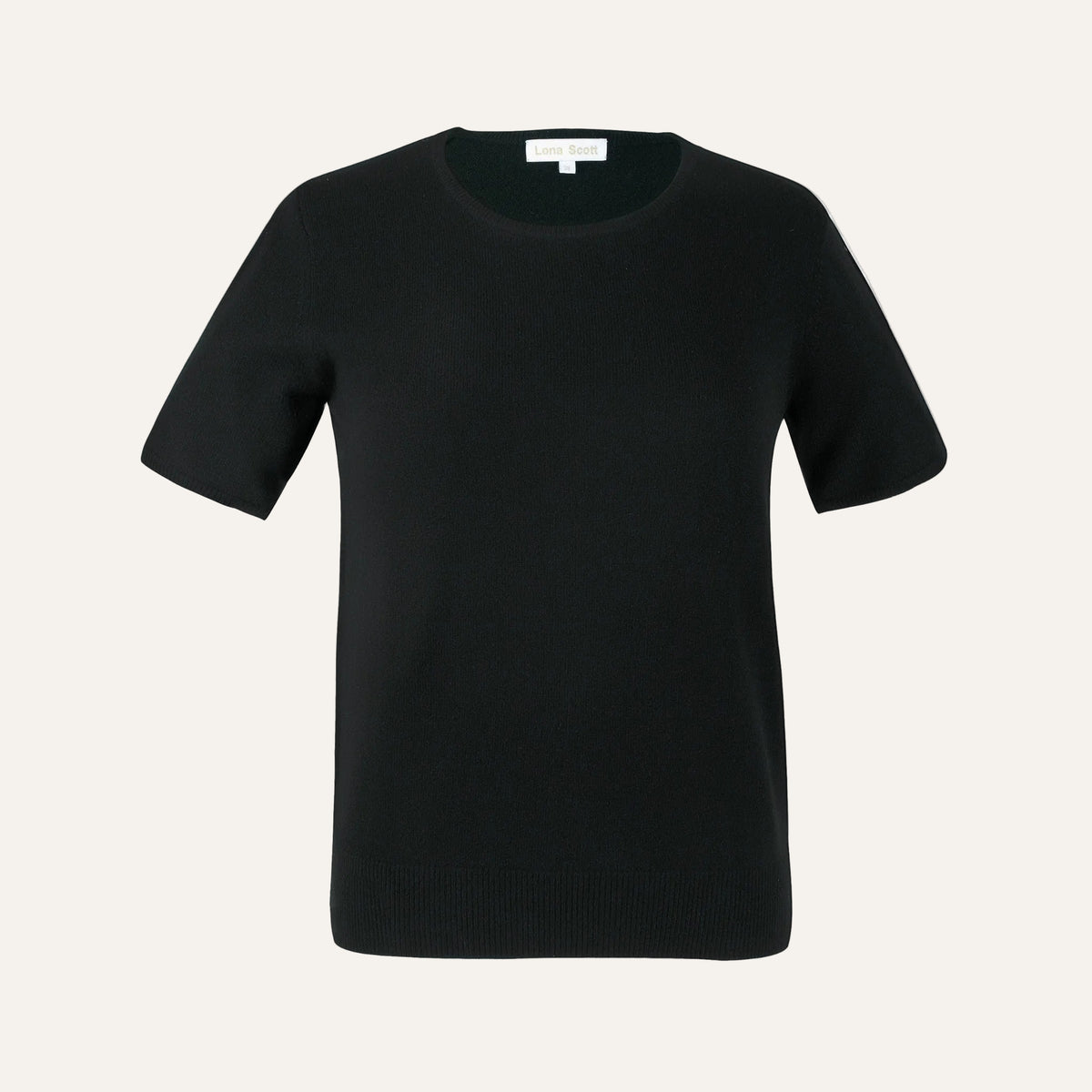 Cashmere Twin Sets | Black Cashmere Sweater Short Sleeve