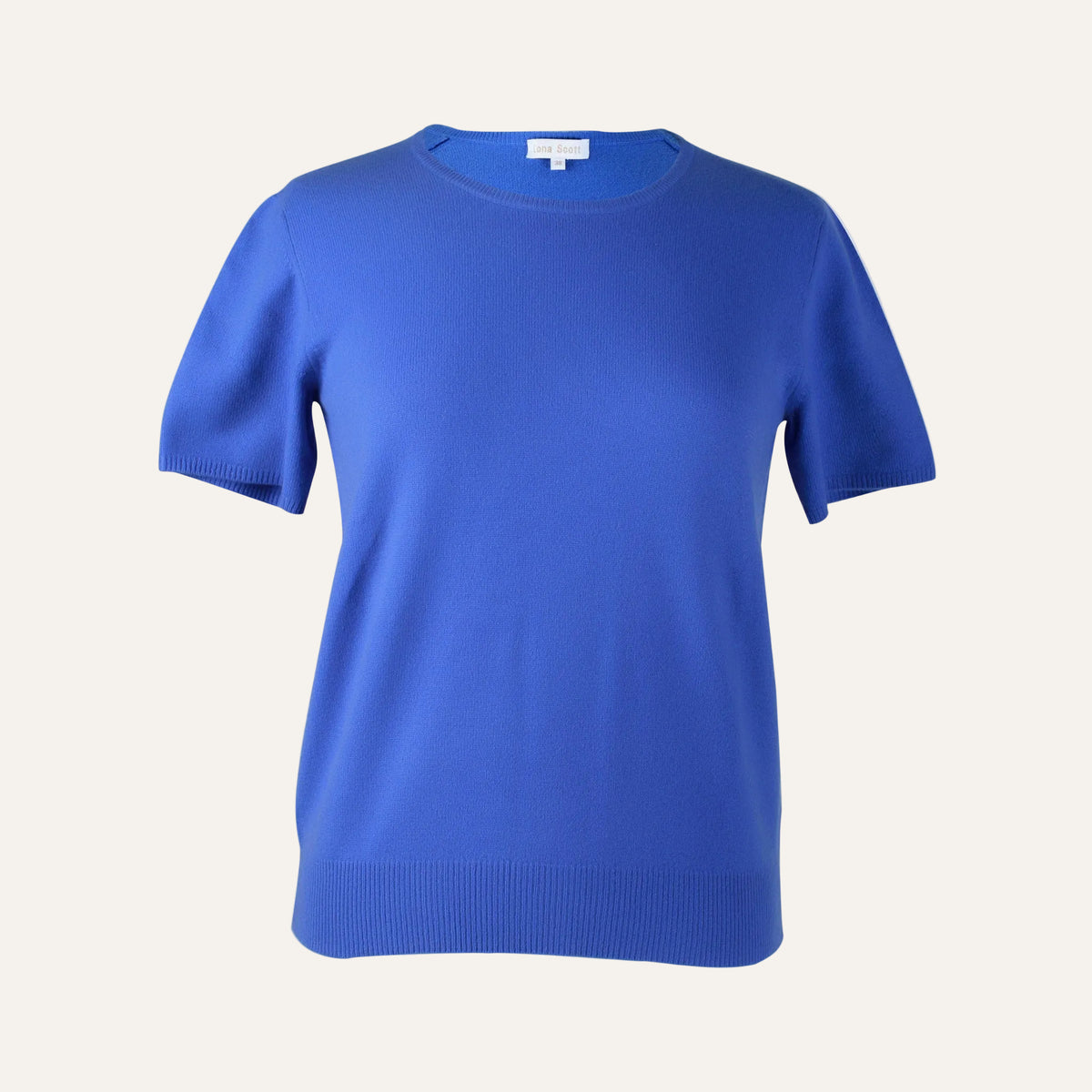 Cashmere Twin Sets | Blue Cashmere Sweater Short Sleeve