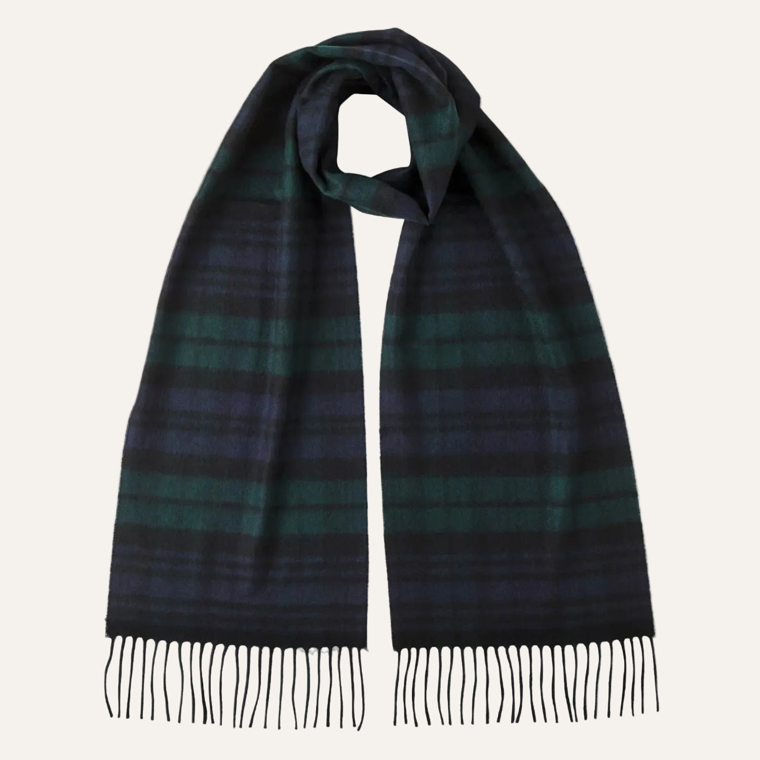 Black Watch Tartan Cashmere Scarf
