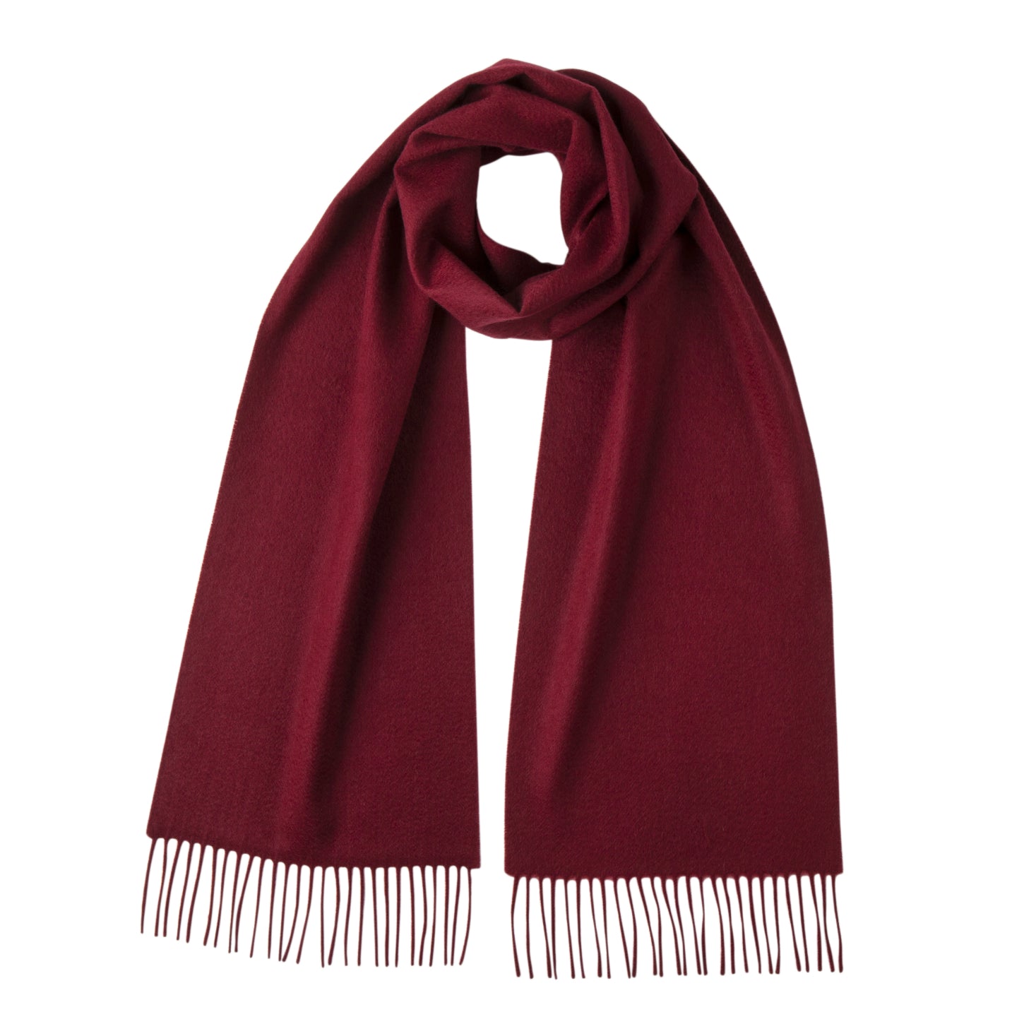 Pure Cashmere Scarves - Wine Bordeaux