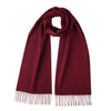 Pure Cashmere Scarves - Wine Bordeaux