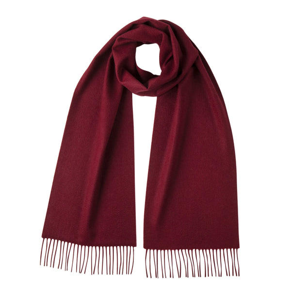 Pure Cashmere Scarves - Wine Bordeaux