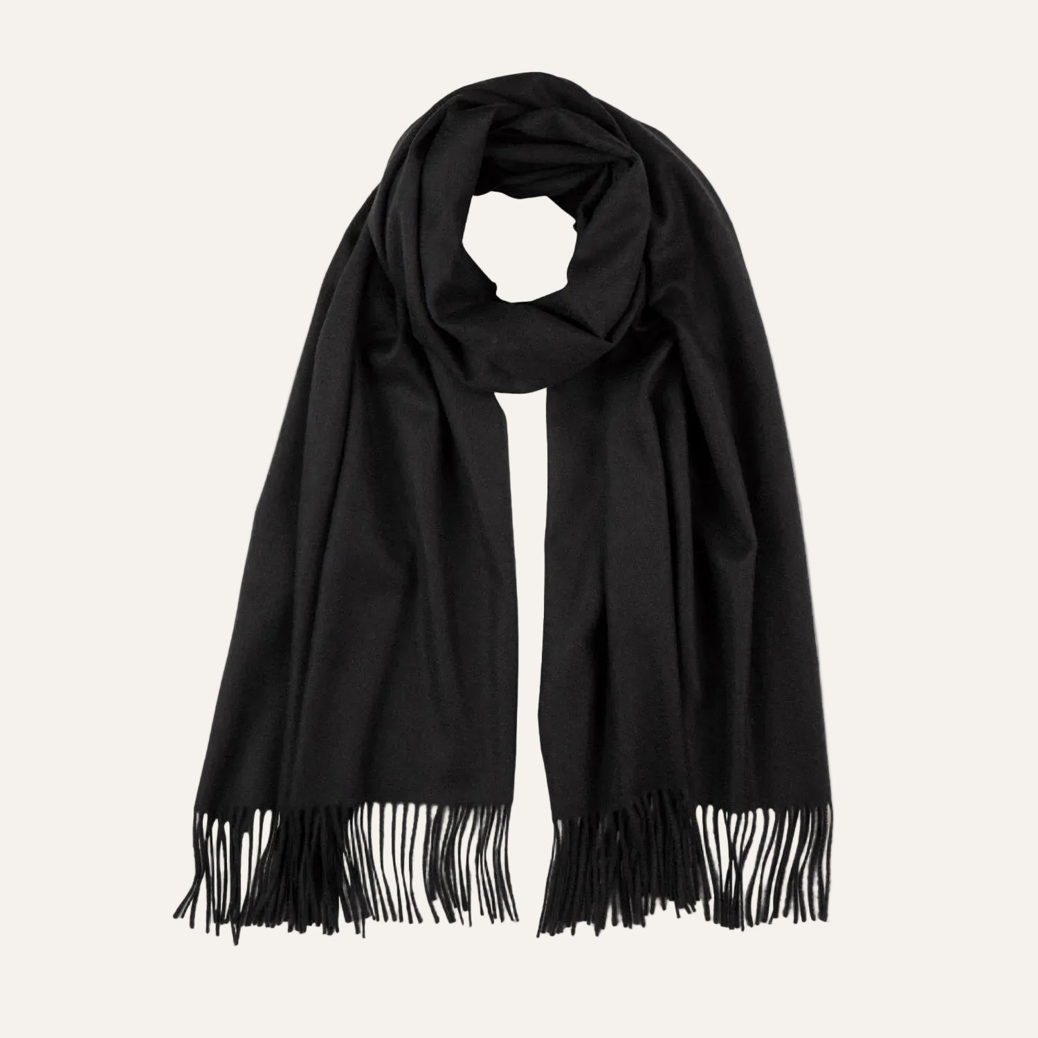 Lomond Cashmere | Black Cashmere Stole | Wrap | Large Scarf | Shop at The Cashmere Choice | London