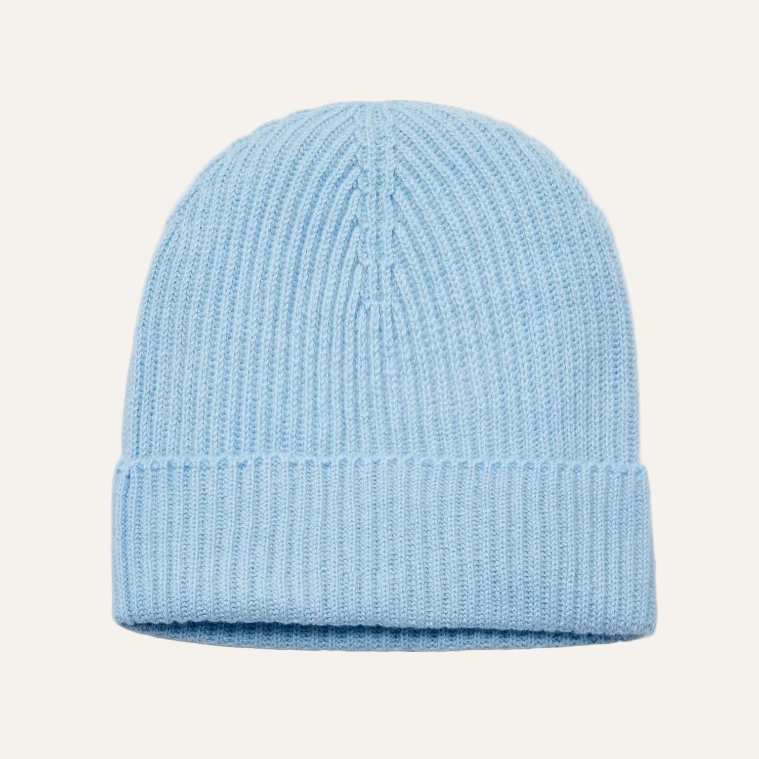 The Cashmere Choice - light blue pure cashmere winter beanies for men and women Made in Scotland