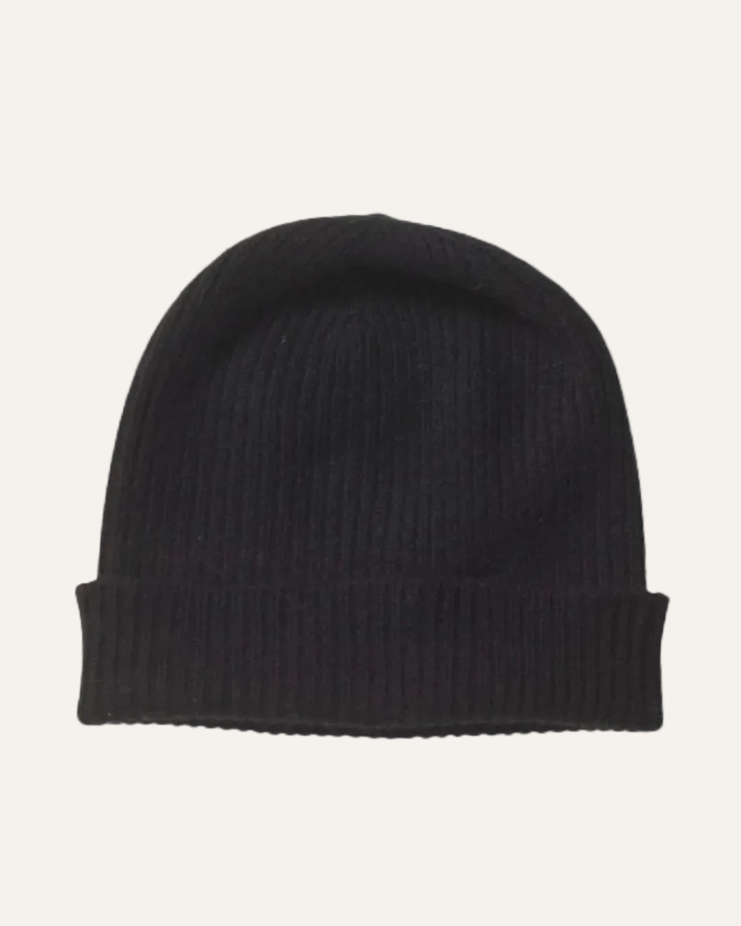 Hat of Black cashmere hat and gloves set