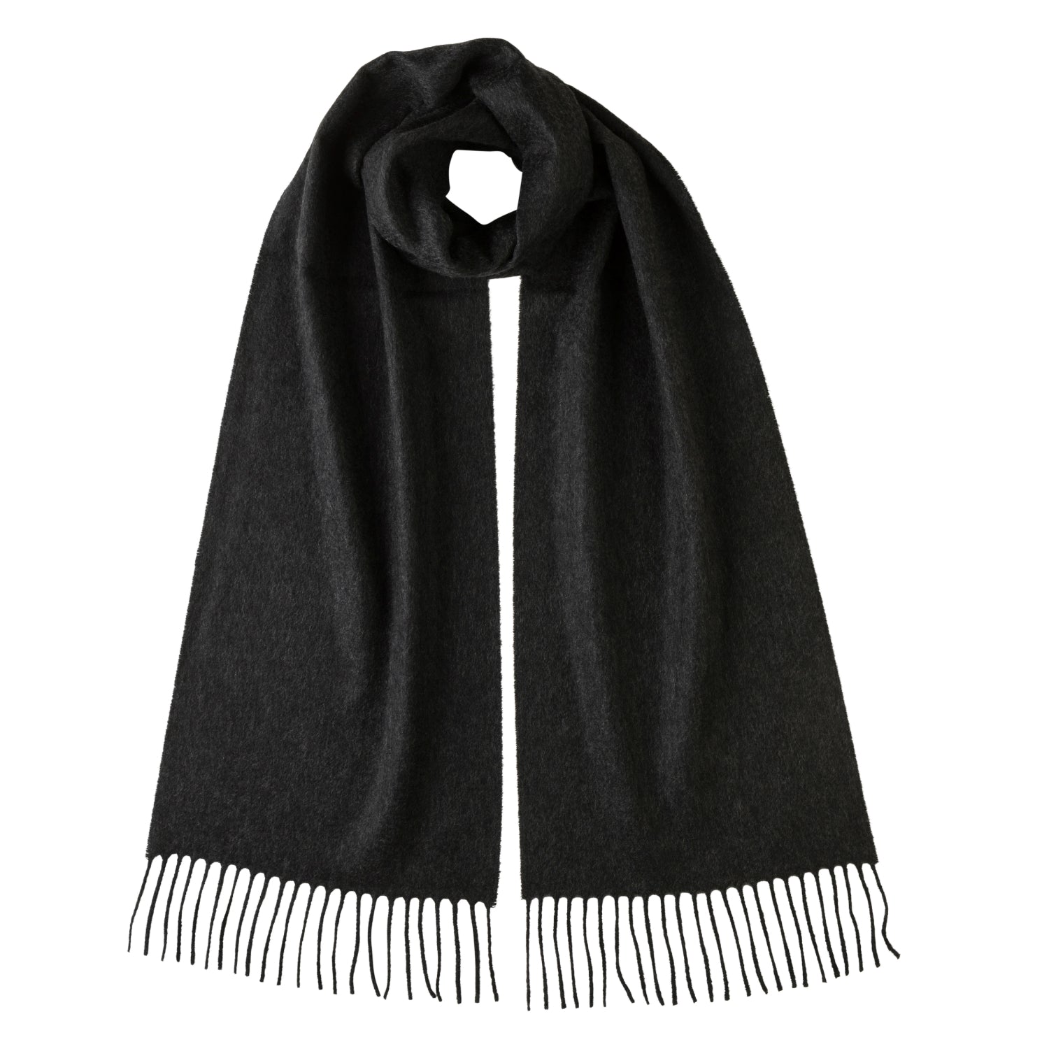 Pure cashmere scarves - charcoal grey