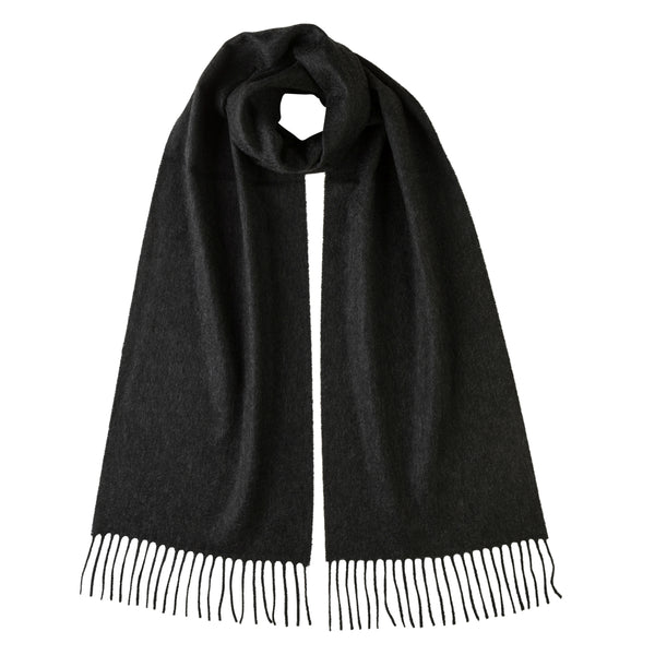 Pure cashmere scarves - charcoal grey