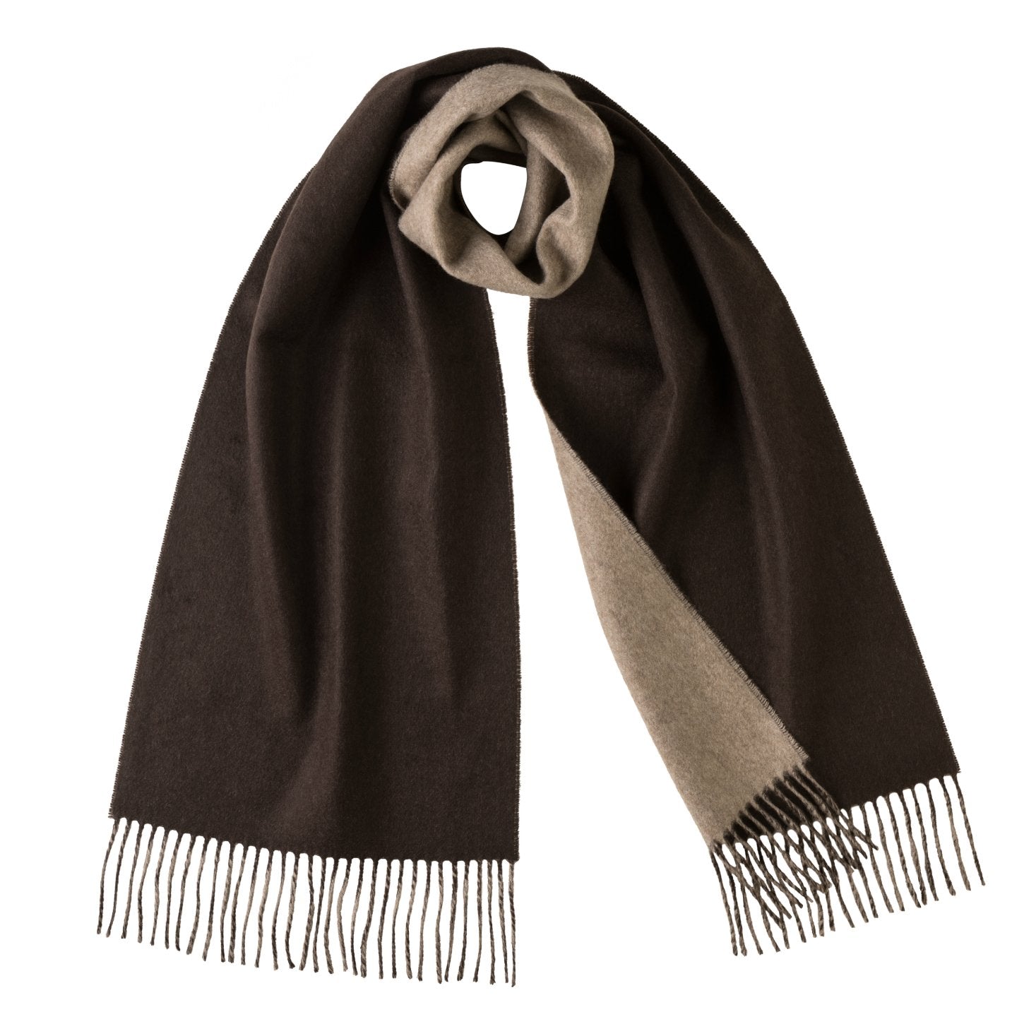 Johnsons of Elgin | Johnstons Cashmere | Mens Reversible Cashmere Scarf | Made in Scotland | Style RU6042 | shop at The Cashmere Choice | London