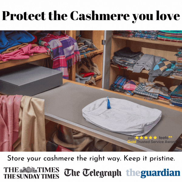 Protect The Cashmere You Love with a Cashmere Protection Pouch
