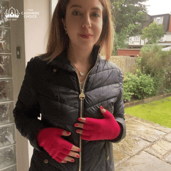 Ladies Fingerless Gloves | Iona | Lomond Lambswool