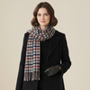 Deluxe Thick Knit Cashmere Checked Scarf | Lomond