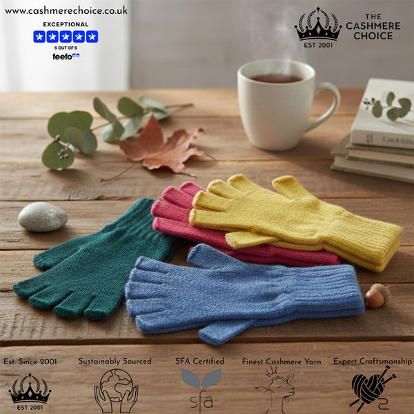 Christmas Gift - The Cashmere Choice - Pure Cashmere Gloves for Men and Women - Lifestyle Image
