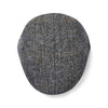 Grey Herringbone Flat Hat | Harris Tweed Flat Cap | Top View