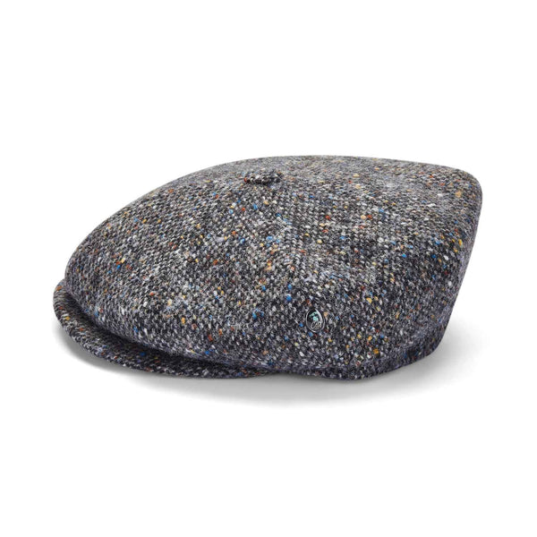 Baker Boy Hat by City Sport | Grey Speckled Donegal Tweed Cap
