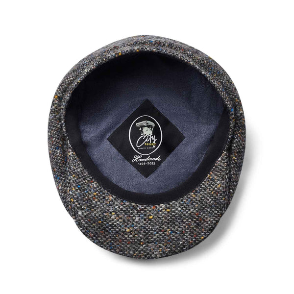 Baker Boy Hat by City Sport | Grey Speckled Donegal Tweed Cap