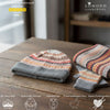 Fairisle Patterned Scarf Glove and Beanie Hat Gift Set for Ladies | Grey | Lomond Lambswool - Lifestyle Image