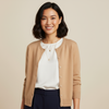 Ladies cashmere cardigan camel