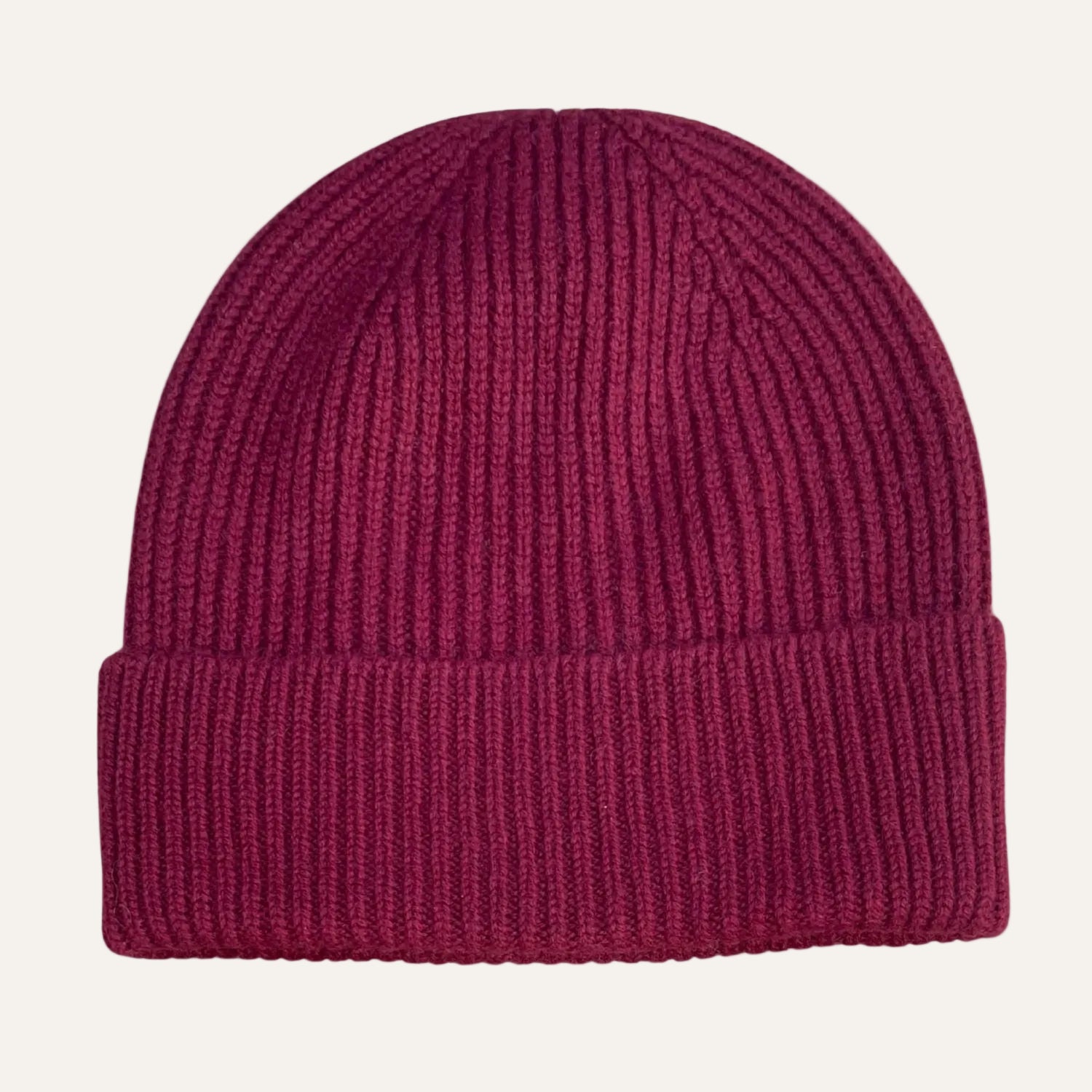 The Cashmere Choice - burgundy wine pure cashmere winter beanies for men and women Made in Scotland