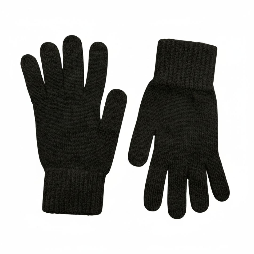The Cashmere Choice - Black Cashmere Winter Gloves for Men