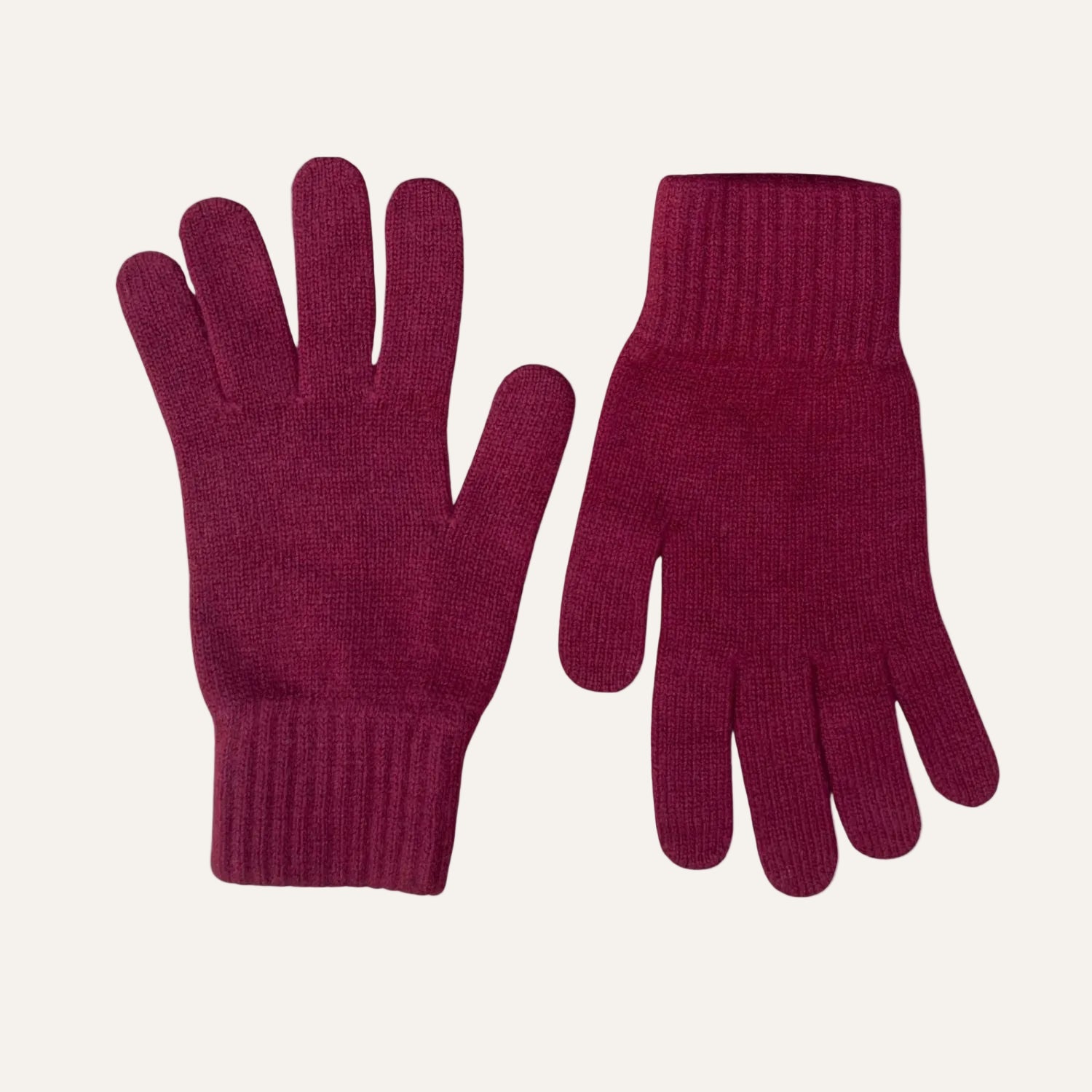 The Cashmere Choice - Burgundy Wine Cashmere Winter Gloves for Men