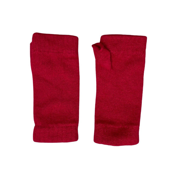 Wrist Warmers UK for Ladies, Cashmere in Red