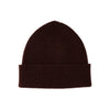 Lambswool beanie - Ribbed beanie hat for men and women - chocolate brown