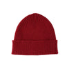 Lambswool beanie - Ribbed beanie hat for men and women - red