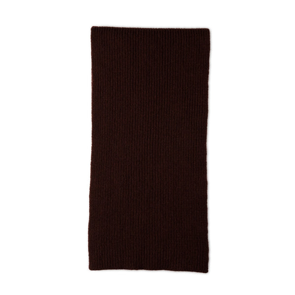 Brown Beanie Hat  and Scarf Set Mens, Ribbed, Wool