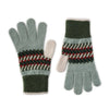 Ladies Patterned Wool Gloves | Corra | Lomond - Forest Green