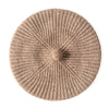 Women's Wool Pom Pom Beret | Knitted Ribbed Beret | Biege Brown