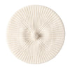Women's Wool Pom Pom Beret | Knitted Ribbed Beret | Cream Ecru White