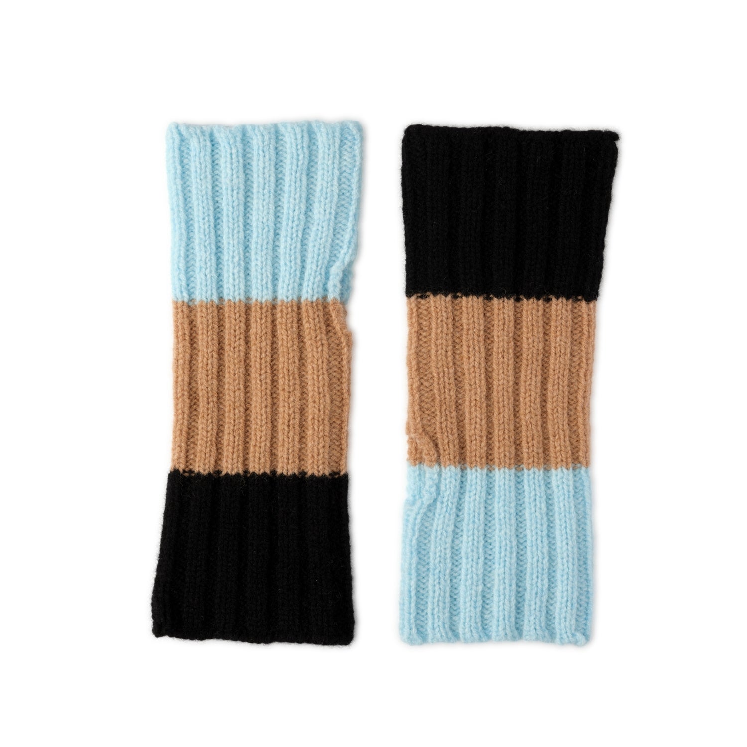 Womens Mittens | Blue, Beige, Black | The Cashmere Choice