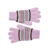 Pure Lambswool Patterned Christmas Gloves - Lilac