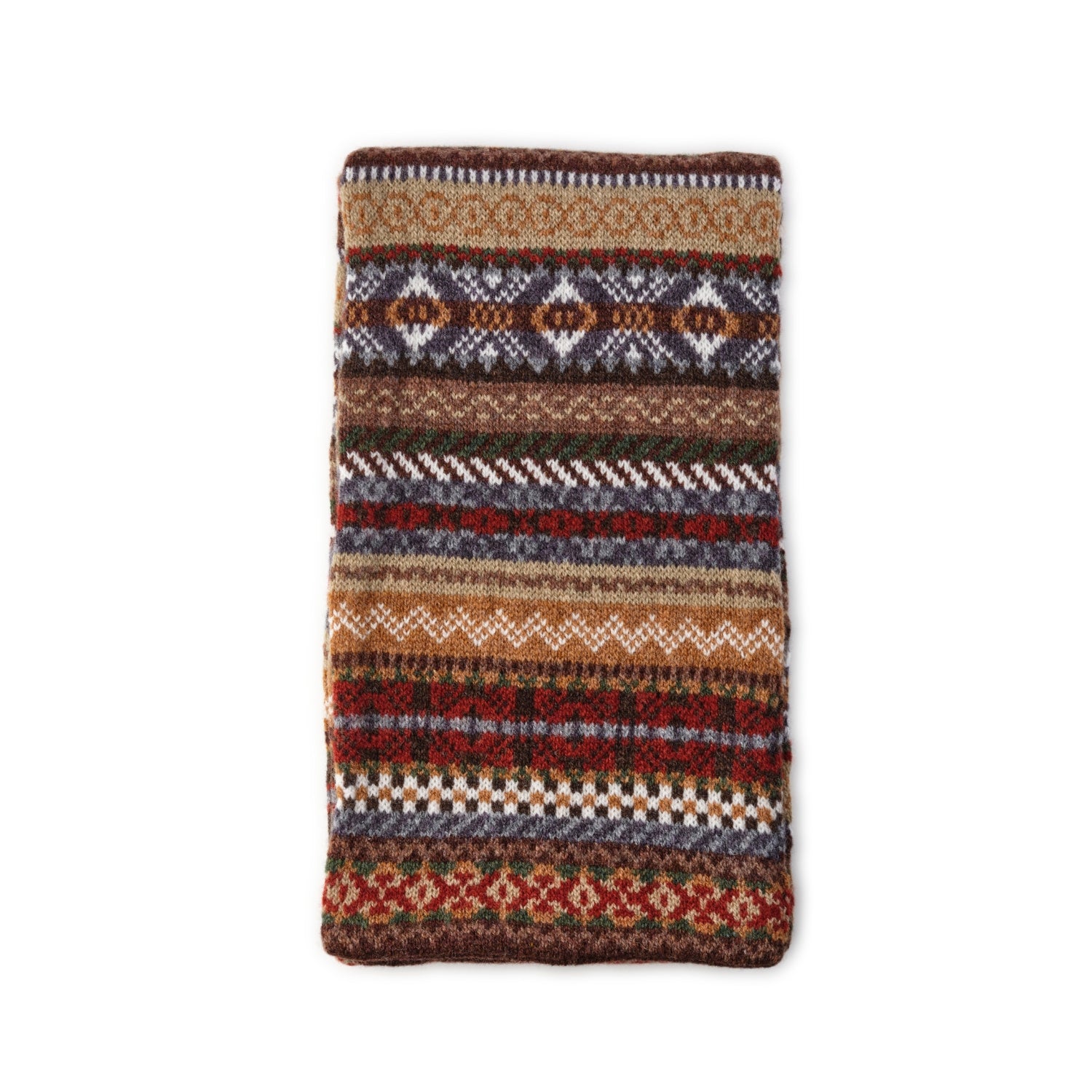 Fairisle Mens Patterned Scarf | Lochinver | Lomond