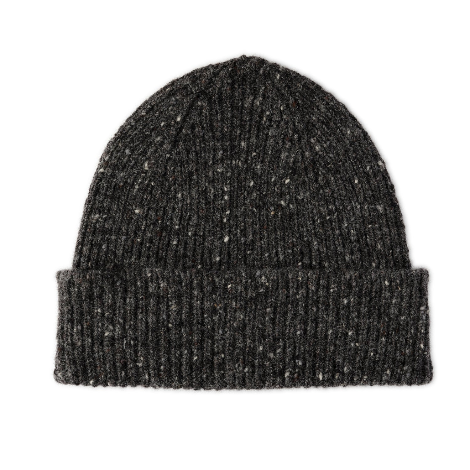 Mens Chunky Beanie | Donegal Wool | Grey | The Cashmere Choice