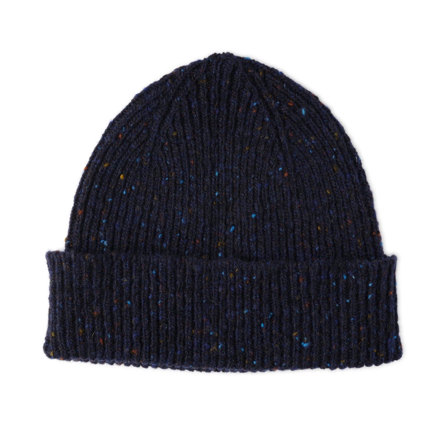 mens donegal wool blue beanie hat gift set