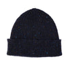 Mens Chunky Beanie | Donegal Wool  | Navy Blue | The Cashmere Choice