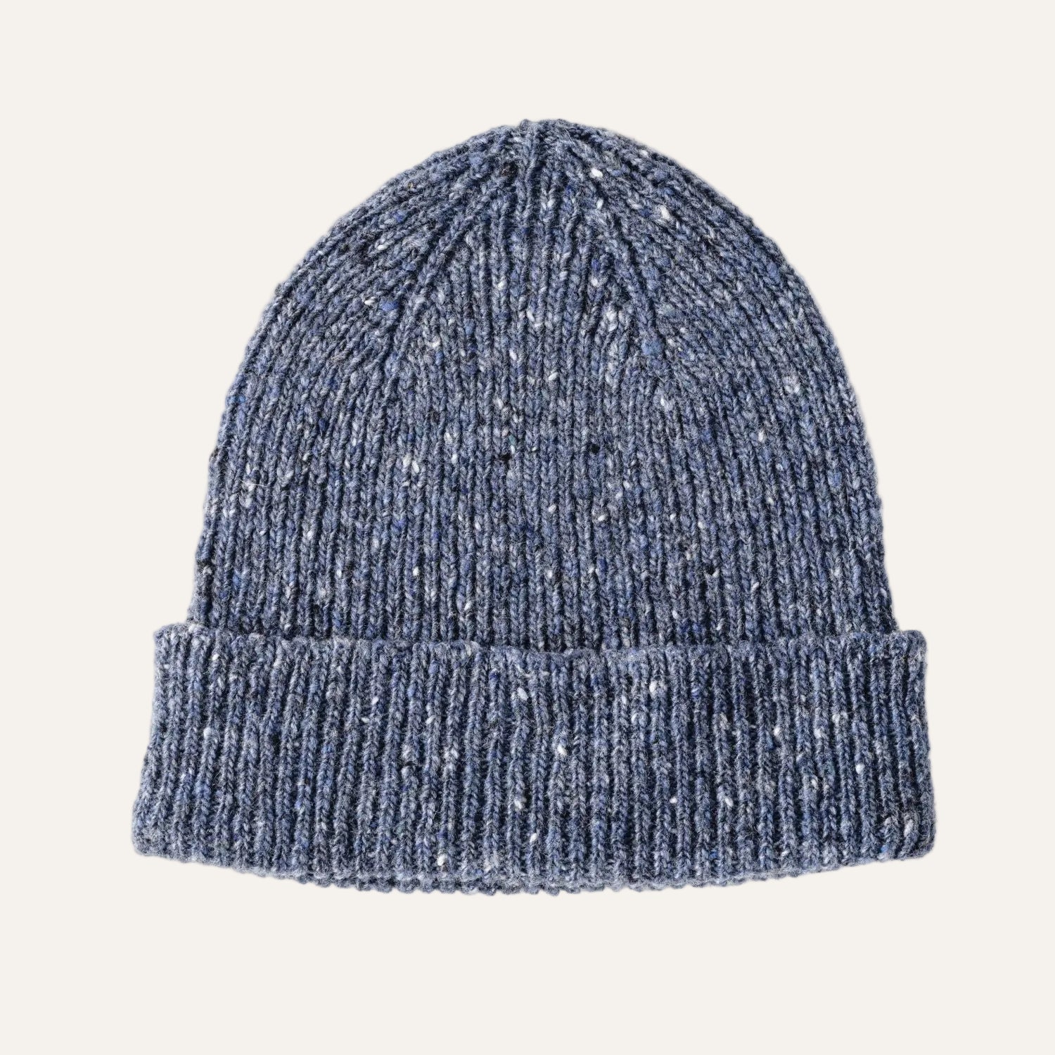mens donegal wool denim blue beanie hat gift set