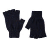 mens donegal wool blue fingerless gloves gift set
