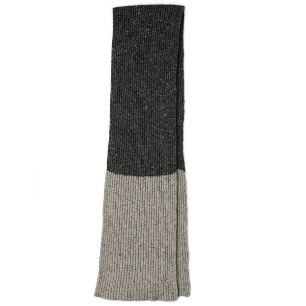 mens donegal wool scarf grey