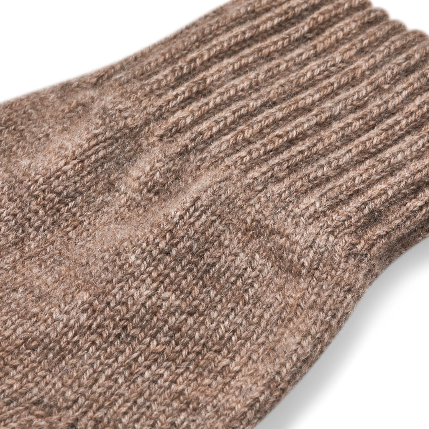 The Cashmere Choice - Mens Pure Cashmere Winter Gloves -  Otter Beige - Close Up