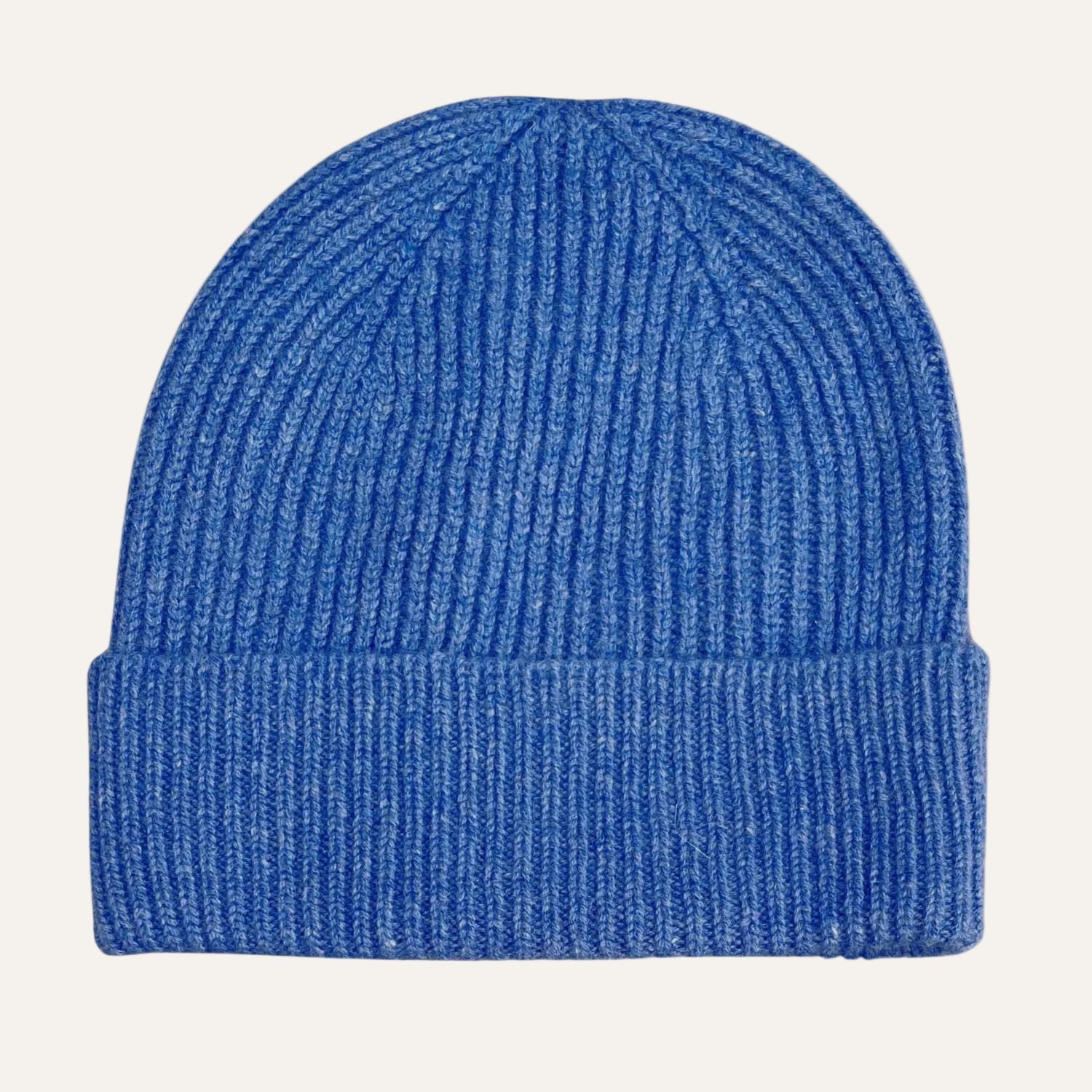 The Cashmere Choice - denim blue pure cashmere winter beanies for men and women Made in Scotland