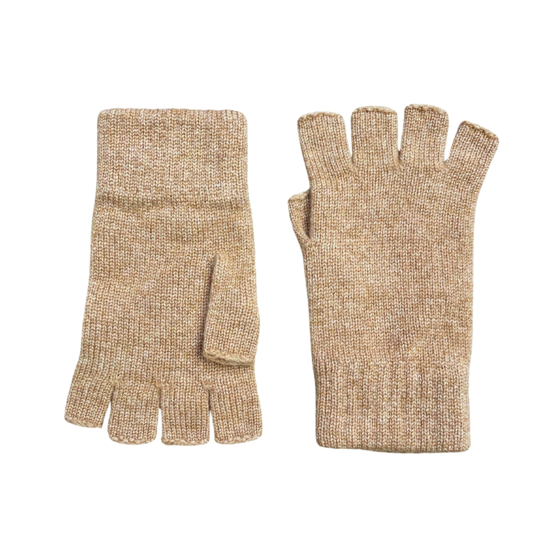 Pure Cashmere Fingerless Gloves for Ladies Beige
